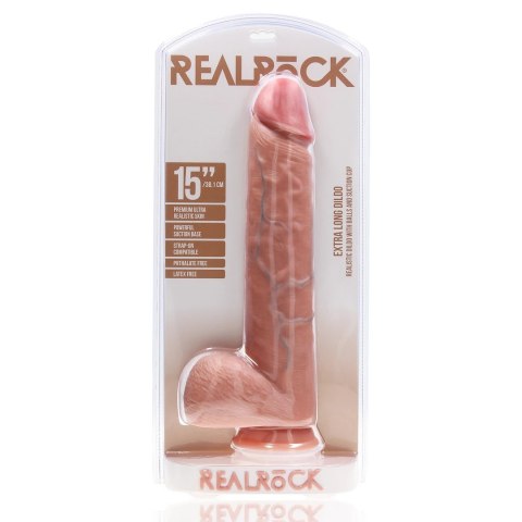 RealRock - Extra duże realistyczne dildo z jądrami 38 cm RealRock by Shots RealRock - Extra duże realistyczne dildo z jądrami 38 cm RealRock by Shots