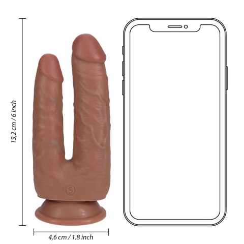 RealRock - Realistyczne podwójne dildo 15,2 cm RealRock by Shots RealRock - Realistyczne podwójne dildo 15,2 cm RealRock by Shots
