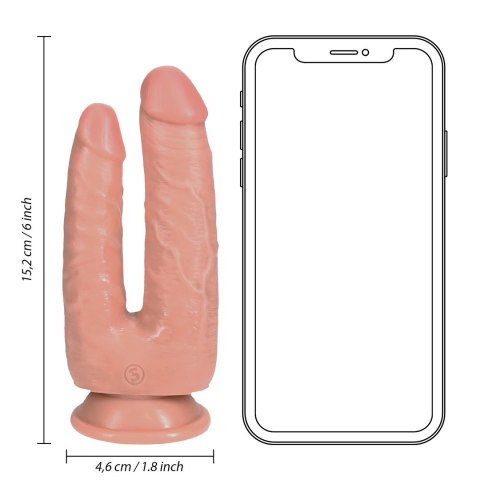 RealRock - Realistyczne podwójne dildo 15,2 cm RealRock by Shots RealRock - Realistyczne podwójne dildo 15,2 cm RealRock by Shots
