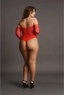 Le desir - Body z rękawami 3/4 z otwartym kroczem Plus Size Le Désir by Shots