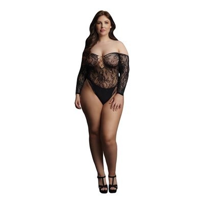 Le desir - Body ze stringami z otwartym kroczem Plus Size Le Désir by Shots Le desir - Body ze stringami z otwartym kroczem Plus Size Le Désir by Shots