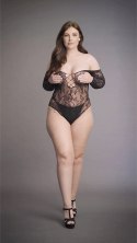 Le desir - Body ze stringami z otwartym kroczem Plus Size Le Désir by Shots