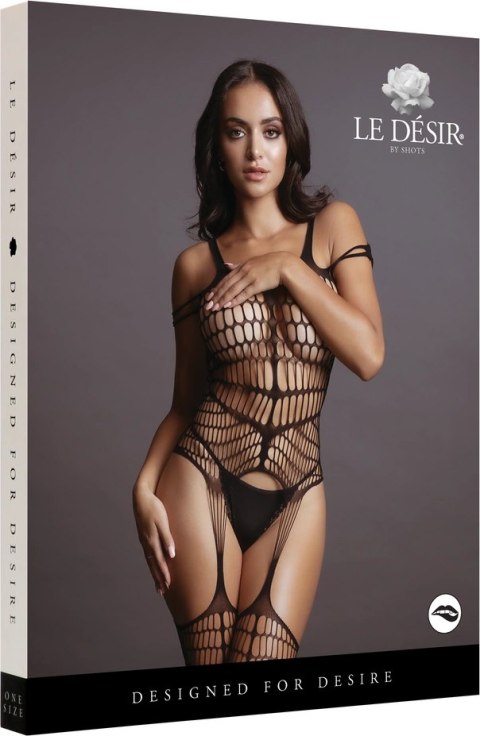 Le desir - Bodystocking do pończoch z nieprzezroczystą podszewką S-XL Le Désir by Shots Le desir - Bodystocking do pończoch z nieprzezroczystą podszewką S-XL Le Désir by Shots