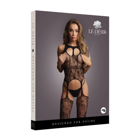 Le desir - Bodystocking na szelkach z zaokrąglonym dekoltem S-XL Le Désir by Shots Le desir - Bodystocking na szelkach z zaokrąglonym dekoltem S-XL Le Désir by Shots