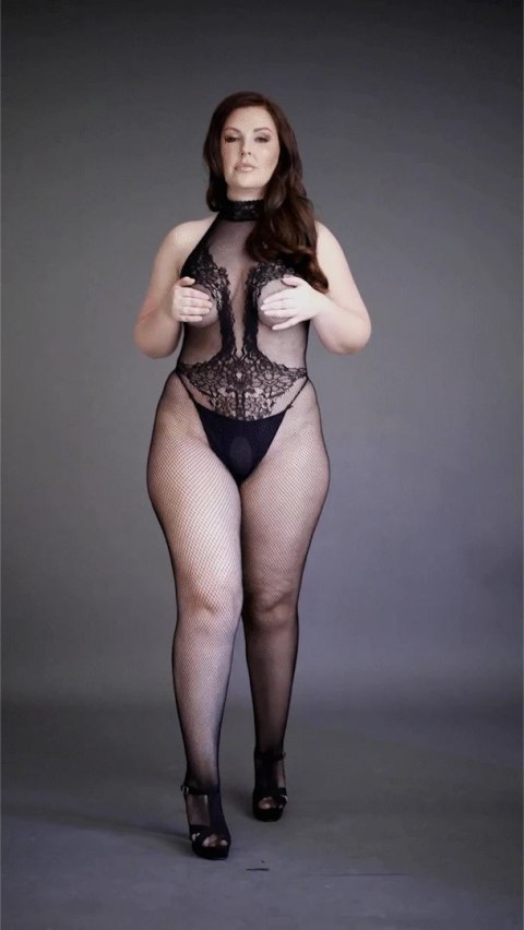 Le desir - Bodystocking z kabaretką Plus Size Le Désir by Shots Le desir - Bodystocking z kabaretką Plus Size Le Désir by Shots