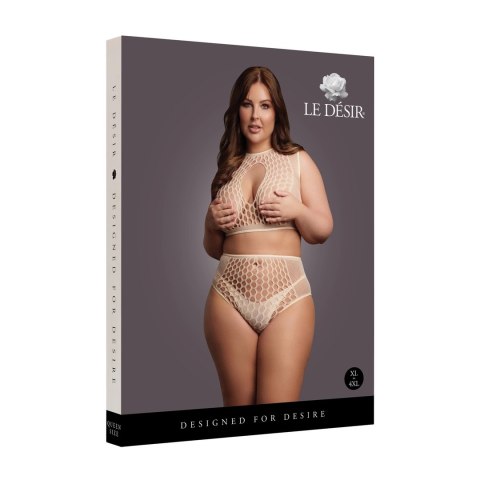 Le desir - Dwuczęściowy komplet z topem i figami z wysokim stanem Queen Size Le Désir by Shots Le desir - Dwuczęściowy komplet z topem i figami z wysokim stanem Queen Size Le Désir by Shots