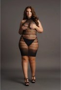 Le desir - Koronkowa mini sukienka z wysokim dekoltem Plus Size Le Désir by Shots