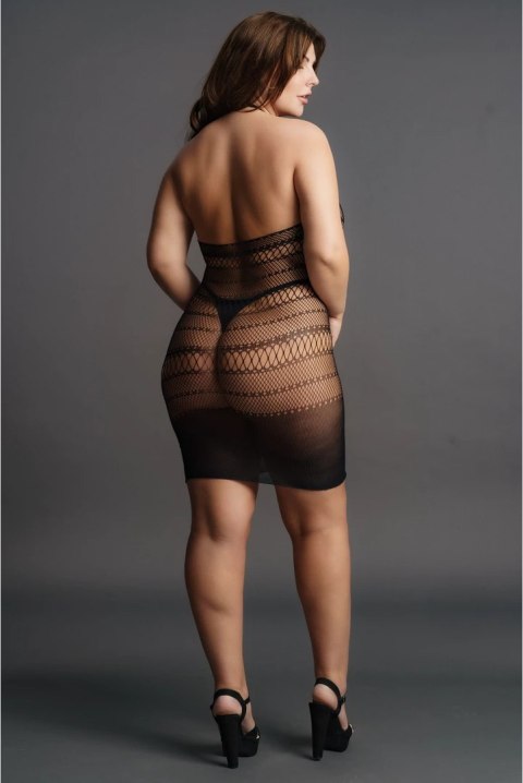 Le desir - Koronkowa mini sukienka z wysokim dekoltem Plus Size Le Désir by Shots Le desir - Koronkowa mini sukienka z wysokim dekoltem Plus Size Le Désir by Shots