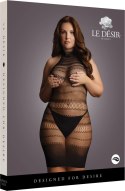 Le desir - Koronkowa mini sukienka z wysokim dekoltem Plus Size Le Désir by Shots