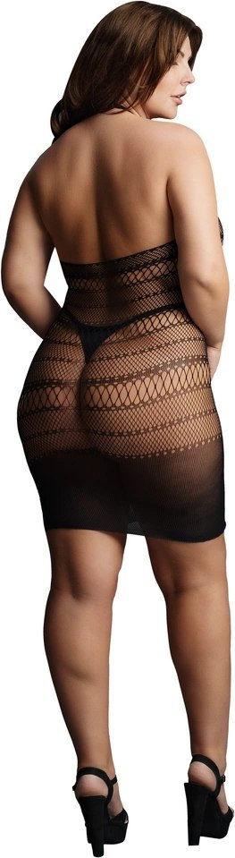 Le desir - Koronkowa mini sukienka z wysokim dekoltem Plus Size Le Désir by Shots Le desir - Koronkowa mini sukienka z wysokim dekoltem Plus Size Le Désir by Shots