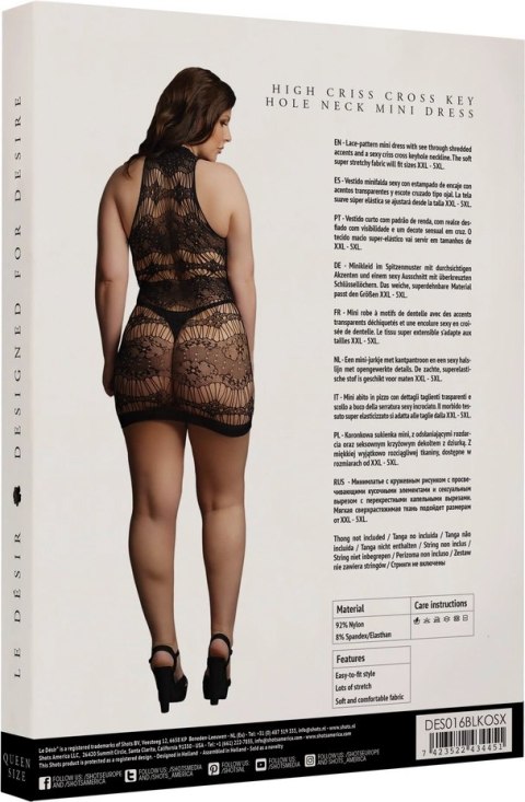 Le desir - Mini sukienka ze strzępionego materiału Plus Size Le Désir by Shots Le desir - Mini sukienka ze strzępionego materiału Plus Size Le Désir by Shots