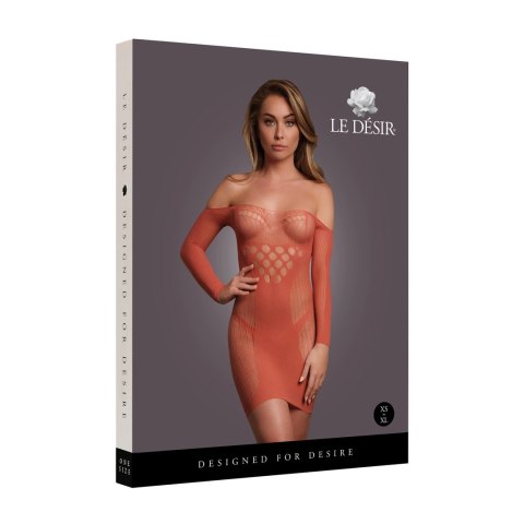 Le desir - Sukienka mini z długim rękawem i kontrastową siateczką S-XL Le Désir by Shots Le desir - Sukienka mini z długim rękawem i kontrastową siateczką S-XL Le Désir by Shots