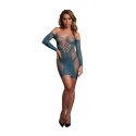 Le desir - Sukienka mini z długim rękawem i kontrastową siateczką S-XL Le Désir by Shots