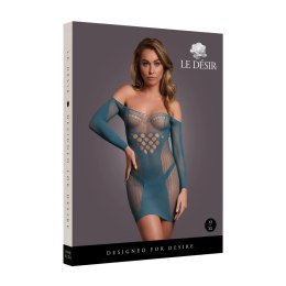 Le desir - Sukienka mini z długim rękawem i kontrastową siateczką S-XL Le Désir by Shots