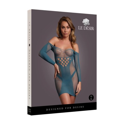 Le desir - Sukienka mini z długim rękawem i kontrastową siateczką S-XL Le Désir by Shots Le desir - Sukienka mini z długim rękawem i kontrastową siateczką S-XL Le Désir by Shots