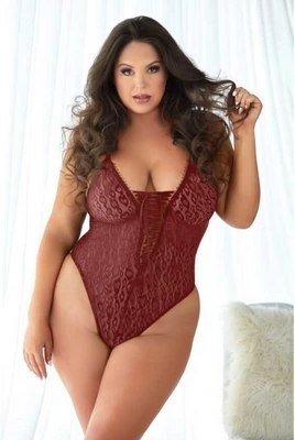 Body w panterkę z koronkowymi detalami - 1X2X Allure Allure Body w panterkę z koronkowymi detalami - 1X2X Allure Allure
