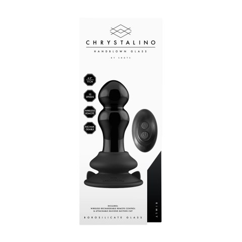 Christalino by shots - Wibrujący szklany korek analny z przyssawką Chrystalino by Shots Christalino by shots - Wibrujący szklany korek analny z przyssawką Chrystalino by Shots