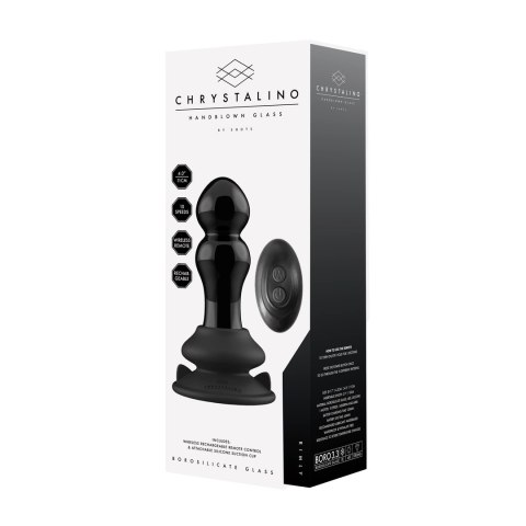 Christalino by shots - Wibrujący szklany korek analny z przyssawką Chrystalino by Shots Christalino by shots - Wibrujący szklany korek analny z przyssawką Chrystalino by Shots