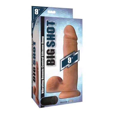Curve Toys - Wibrujace dildo z jądrami - silikonowe z pilotem zdalnego sterowania - 23 cm Curve Toys Curve Toys - Wibrujace dildo z jądrami - silikonowe z pilotem zdalnego sterowania - 23 cm Curve Toys