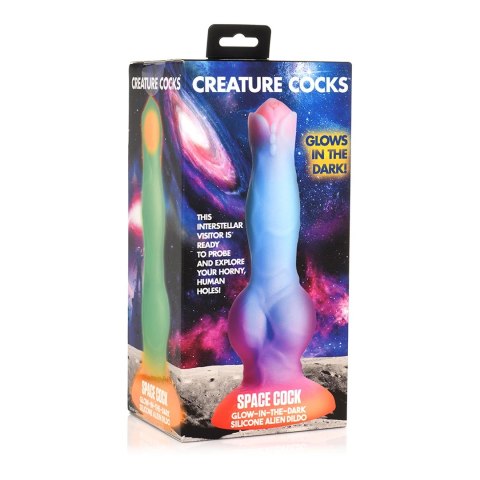 XR Brands - Silikonowe dildo świecące w ciemności - Kosmiczny XR Brands XR Brands - Silikonowe dildo świecące w ciemności - Kosmiczny XR Brands