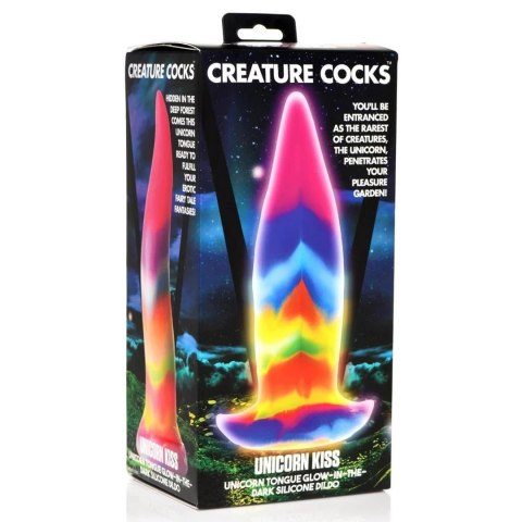 XR Brands - Silikonowe dildo świecące w ciemności - kucyk tęczowy XR Brands XR Brands - Silikonowe dildo świecące w ciemności - kucyk tęczowy XR Brands