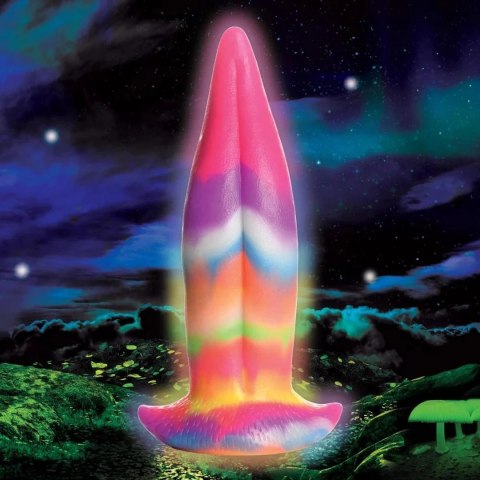 XR Brands - Silikonowe dildo świecące w ciemności - kucyk tęczowy XR Brands XR Brands - Silikonowe dildo świecące w ciemności - kucyk tęczowy XR Brands