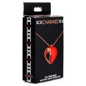 XR Brands - Silikonowe dildo wibrujące na łańcuszku- serduszko XR Brands