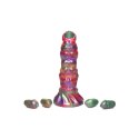 XR Brands - Silikonowe dildo z jądrami Larwa XR Brands