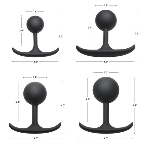 XR Brands - Silikonowy korek analny okrągły 3,9 cm XR Brands XR Brands - Silikonowy korek analny okrągły 3,9 cm XR Brands