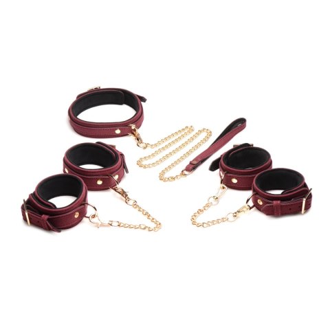 XR Brands - 6-częściowy, aksamitny zestaw bondage XR Brands XR Brands - 6-częściowy, aksamitny zestaw bondage XR Brands