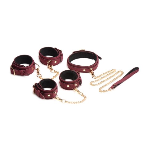 XR Brands - 6-częściowy, aksamitny zestaw bondage XR Brands XR Brands - 6-częściowy, aksamitny zestaw bondage XR Brands