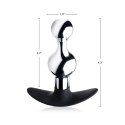 XR Brands - Korek analny, silikonowy z metalową końcówką XR Brands