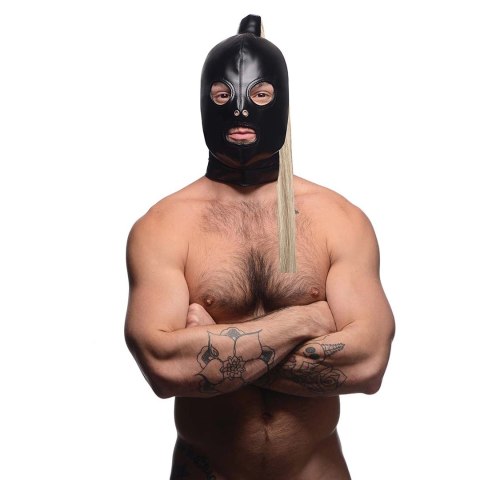 XR Brands - Maska bondage z blond kucykiem XR Brands XR Brands - Maska bondage z blond kucykiem XR Brands