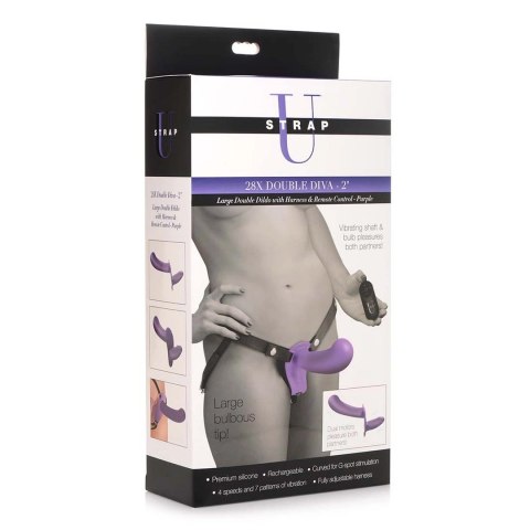 XR Brands - Podwójne Dildo z Uprzężą i Pilotem XR Brands XR Brands - Podwójne Dildo z Uprzężą i Pilotem XR Brands