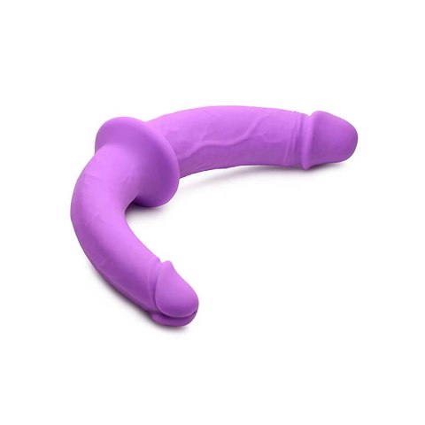 XR Brands - Podwójne dildo, silikonowe z uprzężą XR Brands XR Brands - Podwójne dildo, silikonowe z uprzężą XR Brands