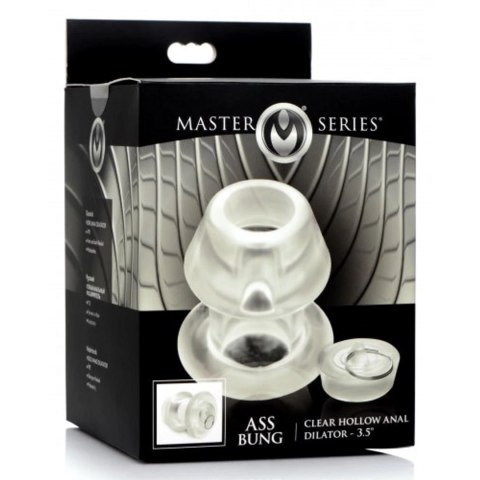 XR Brands - Przezroczysty, wydrążony dildo analne z zatyczką - duże XR Brands XR Brands - Przezroczysty, wydrążony dildo analne z zatyczką - duże XR Brands