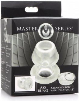 XR Brands - Przezroczysty, wydrążony dildo analne z zatyczką - średnie XR Brands