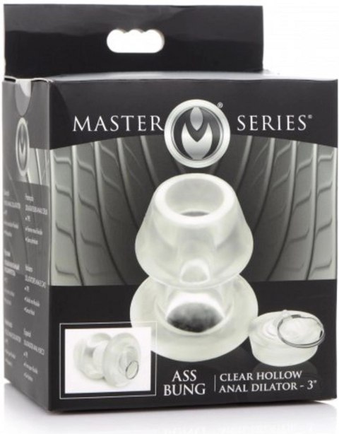 XR Brands - Przezroczysty, wydrążony dildo analne z zatyczką - średnie XR Brands XR Brands - Przezroczysty, wydrążony dildo analne z zatyczką - średnie XR Brands