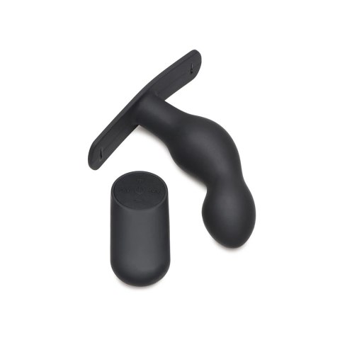 XR Brands - Silikonowy korek analny z uprzężą i pilotem XR Brands XR Brands - Silikonowy korek analny z uprzężą i pilotem XR Brands