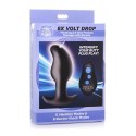 XR Brands - Silikonowy masażer prostaty z wibracjami -elektroseks + pilot zdalnego sterowania XR Brands