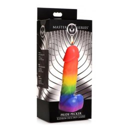 XR Brands - Świeca kapiąca - tęczowy penis XR Brands