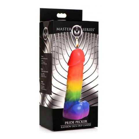 XR Brands - Świeca kapiąca - tęczowy penis XR Brands XR Brands - Świeca kapiąca - tęczowy penis XR Brands