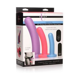 XR Brands - Wibrujące, silikonowe dildo z pilotem zdalnego sterowania - zestaw XR Brands