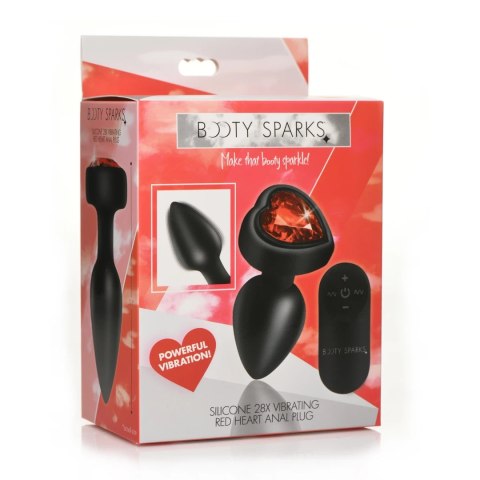 XR Brands - Wibrujący,silikonowy korek analny z pilotem - serce - mały XR Brands XR Brands - Wibrujący,silikonowy korek analny z pilotem - serce - mały XR Brands