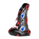 All Black - Dildo z wypukłościami, 13 cm All Black