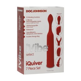 Doc Johnson - Mały wibrator z 6 wymiennymi końcówkami Doc Johnson