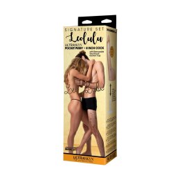 Doc Johnson - Realistyczne dildo 20 cm + masturabator cipka Doc Johnson