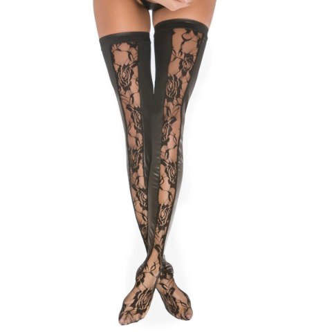 Pończochy z koronką i efektem mokrej skóry Allure Allure Pończochy z koronką i efektem mokrej skóry Allure Allure
