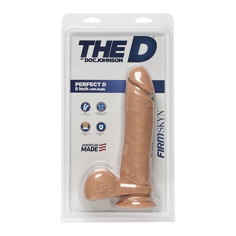 Doc Johnson - Realistyczne dildo z jądrami Perfect 20 cm Doc Johnson Doc Johnson - Realistyczne dildo z jądrami Perfect 20 cm Doc Johnson