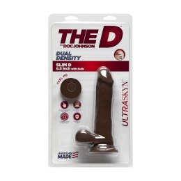 Doc Johnson - Realistyczne dildo z jądrami Slim D 15 cm Doc Johnson